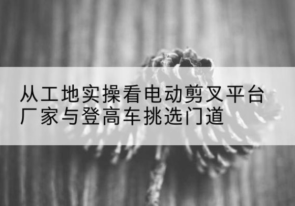 新津电动剪叉升降平台厂家-从工地实操看电动剪叉平台厂家与登高车挑选门道